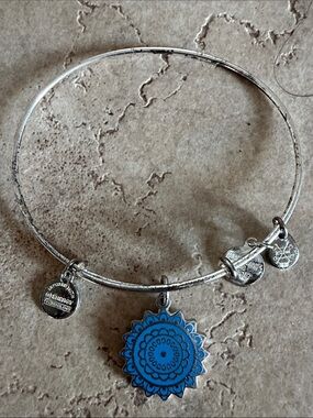 Alex and Ani Silver Throat Chakra Bangle Bracelet